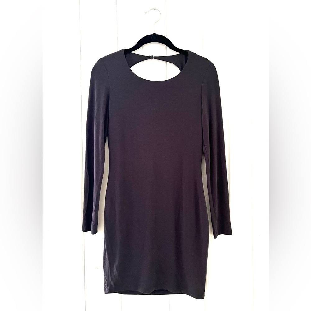 AKIRA Black Long Sleeve Fitted Dress, Sz S